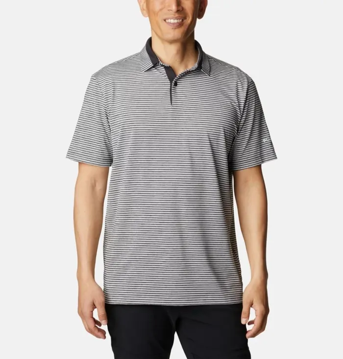 Golden Hills Golf Polo Black Mens Columbia Sportswear Short Sleeve