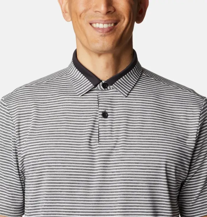 Golden Hills Golf Polo Black Mens Columbia Sportswear Short Sleeve