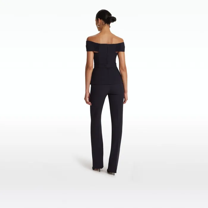 Goldie Midnight Navy Trousers Women Safiyaa Trousers