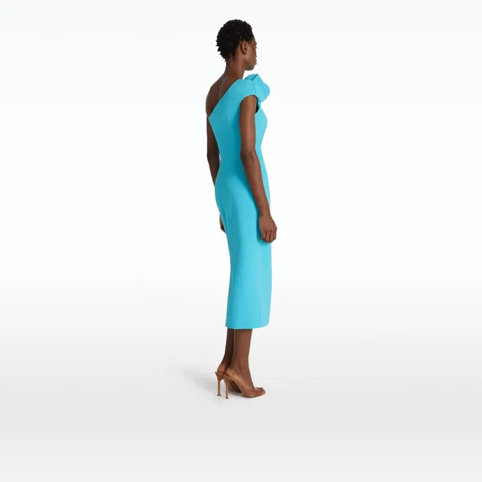 Granalle Aquamarine Midi Dress Women Safiyaa Dresses