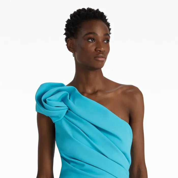 Granalle Aquamarine Midi Dress Women Safiyaa Dresses