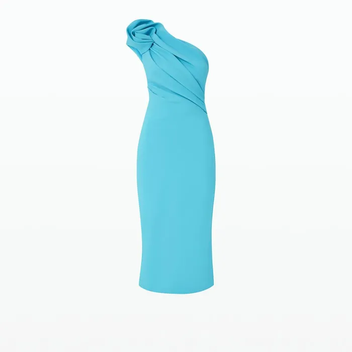 Granalle Aquamarine Midi Dress Women Safiyaa Dresses