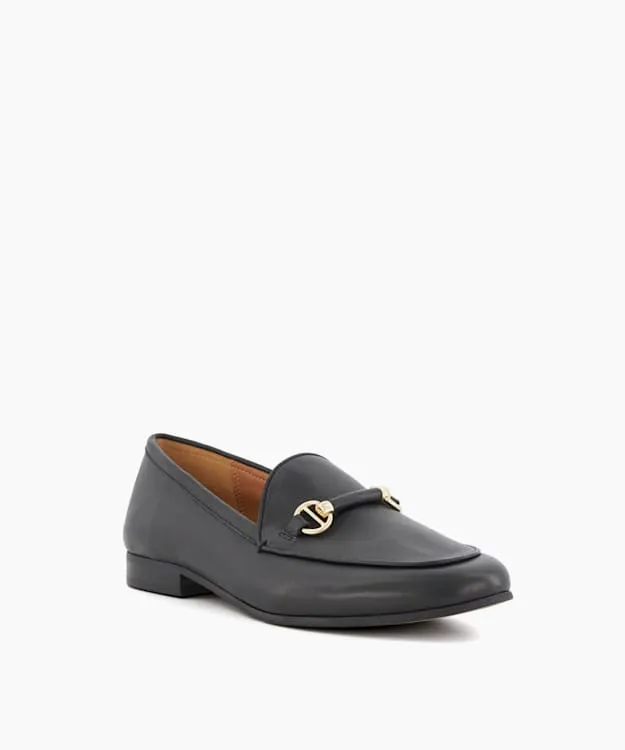 Grandeur Black MetalTrimSnaffle Loafers Dune London Black Leather Women Dune London Flat Shoes Grandeur Black MetalTrimSnaffle Loafers Dune London Black Leather Women Dune London Flat Shoes