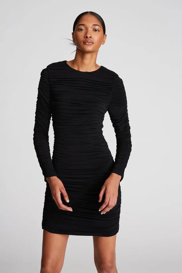 Gwen Dress In Stretch Jersey Black Women Halston Cocktail