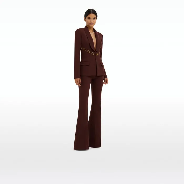 Halluana Pecan Brown Trousers Women Safiyaa Trousers