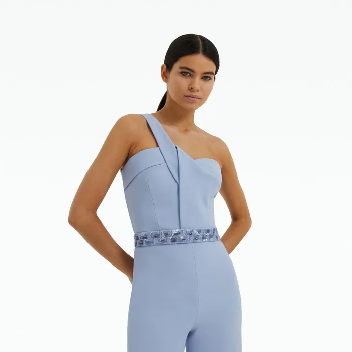 Halsey Soft Sky Jumpsuit Women Safiyaa Jumpsuits