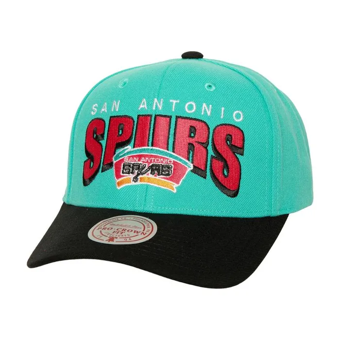 Hats and Headwear Men Mitchell and Ness Boom Text Pro Snapback HWC San Antonio Spurs