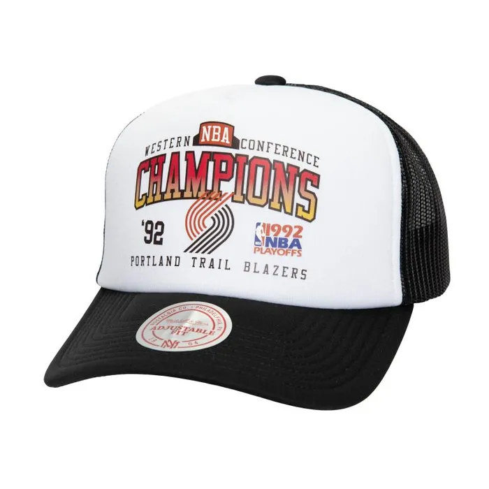 Hats and Headwear Men Mitchell and Ness Champions Trucker HWC Portland Trail Blazers