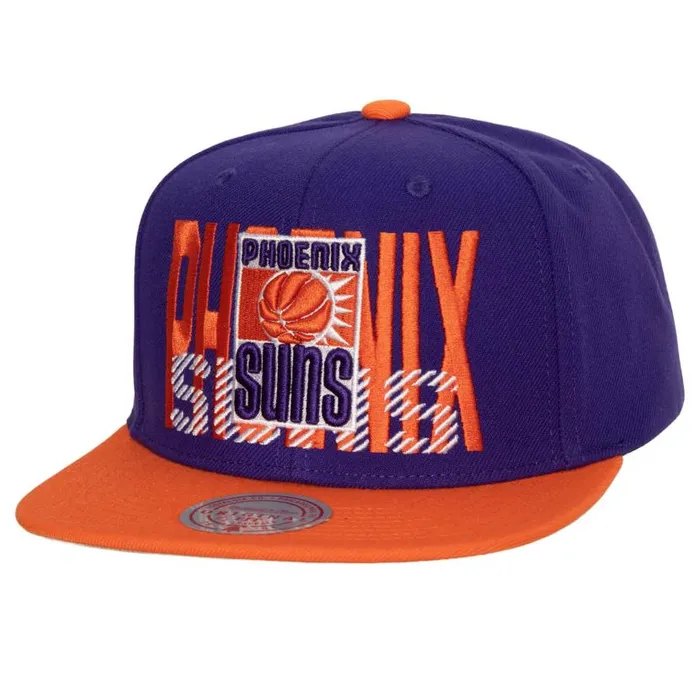 Hats and Headwear Men Mitchell and Ness Cross Check Snapback HWC Phoenix Suns