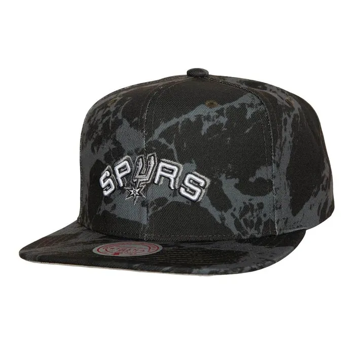 Hats and Headwear Men Mitchell and Ness Down For All Snapback HWC San Antonio Spurs