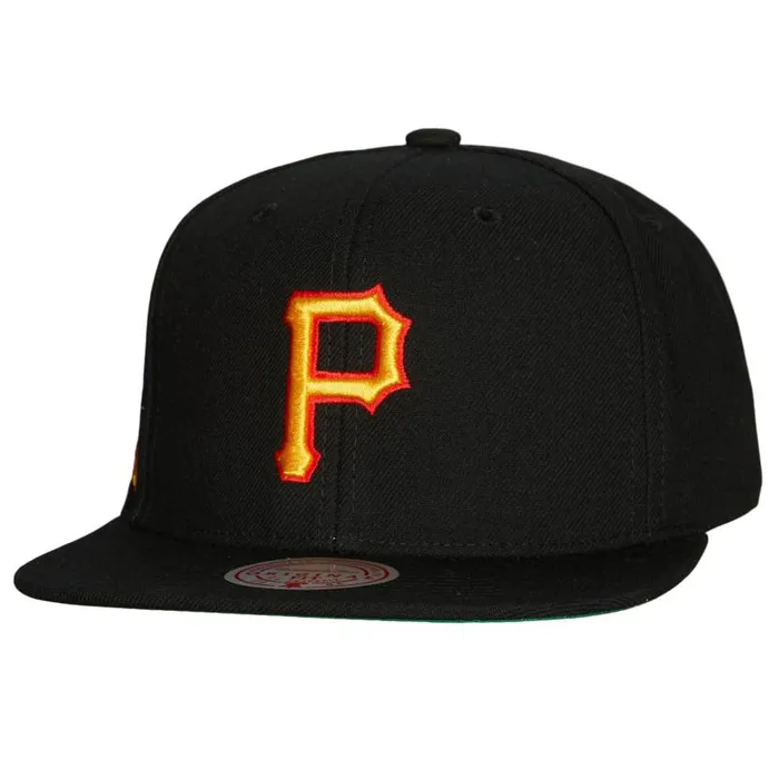 Hats and Headwear Men Mitchell and Ness Evergreen Snapback Coop Pittsburgh Pirates
