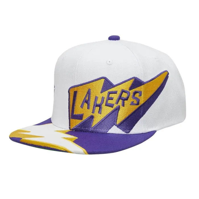 Hats and Headwear Men Mitchell and Ness Fast Times Snapback Los Angeles Lakers