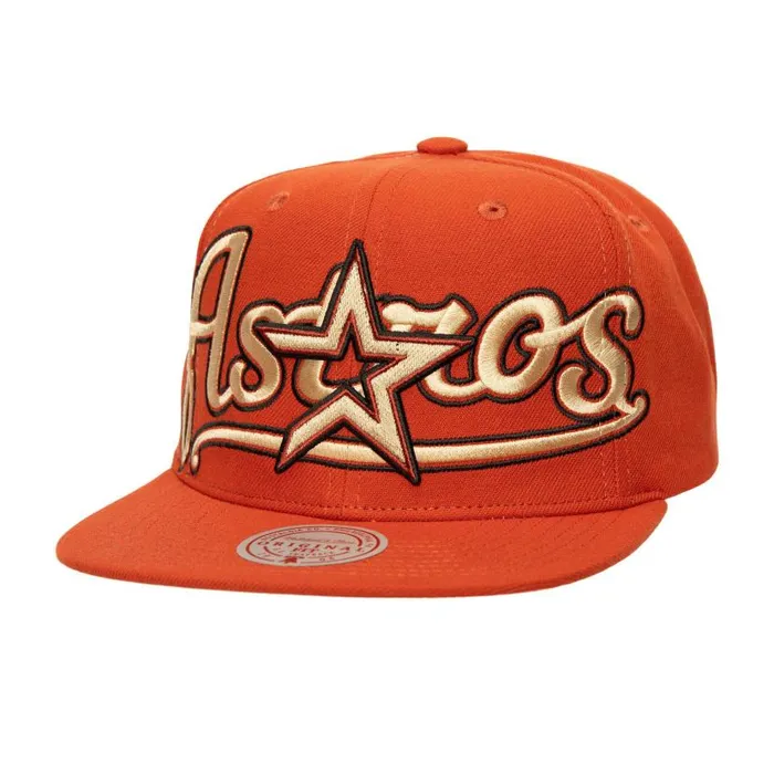 Hats and Headwear Men Mitchell and Ness Full Frontal Snapback Coop Houston Astros