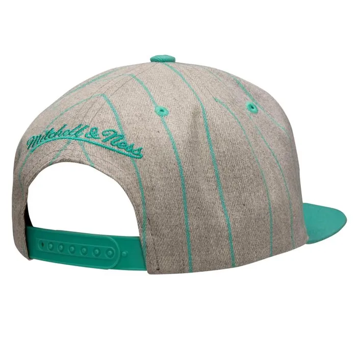 Hats and Headwear Men Mitchell and Ness Grey Pin Pop Snapback HWC Vancouver Grizzlies