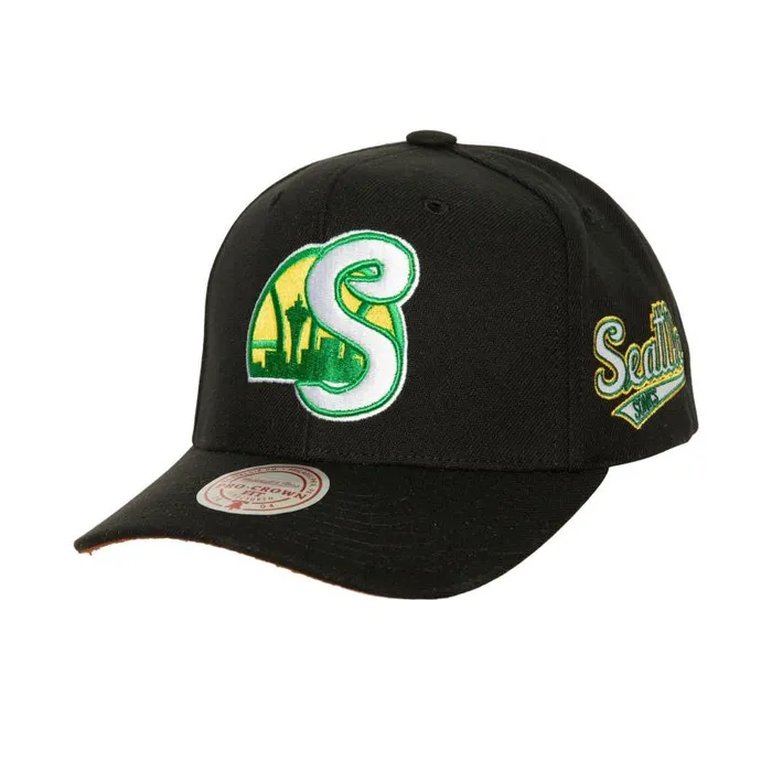 Hats and Headwear Men Mitchell and Ness Icon Grail Pro Snapback HWC Seattle Supersonics