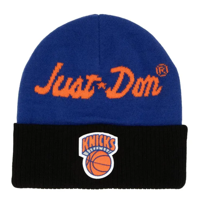 Hats and Headwear Men Mitchell and Ness Just Don Cashmere Knit HWC New York Knicks