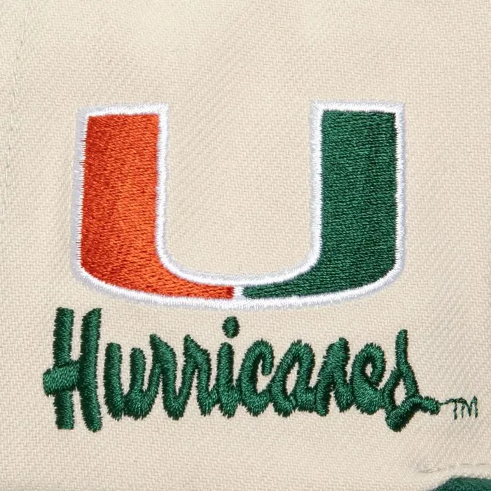 Hats and Headwear Men Mitchell and Ness Just Don Cream Snapback University Of Miami Hats and Headwear Men Mitchell and Ness Just Don Cream Snapback University Of Miami