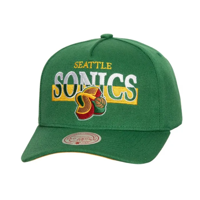 Hats and Headwear Men Mitchell and Ness Panorec Pro Snapback HWC Seattle Supersonics