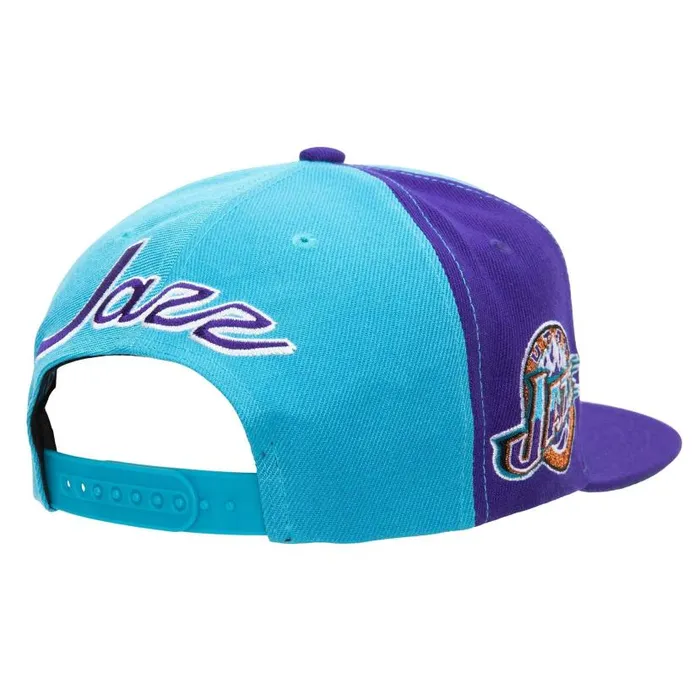 Hats and Headwear Men Mitchell and Ness Rear Script Deadstock Snapback HWC Utah Jazz Hats and Headwear Men Mitchell and Ness Rear Script Deadstock Snapback HWC Utah Jazz