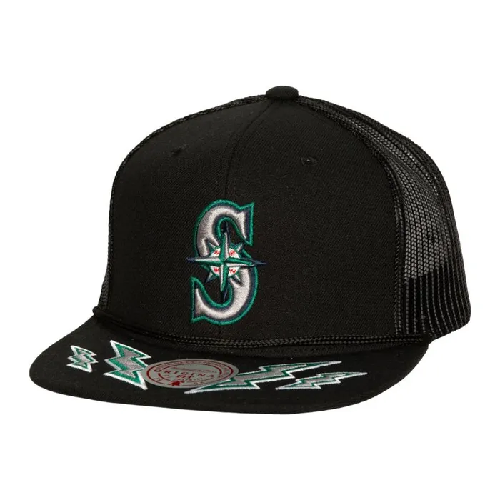 Hats and Headwear Men Mitchell and Ness Recharge Trucker Coop Seattle Mariners