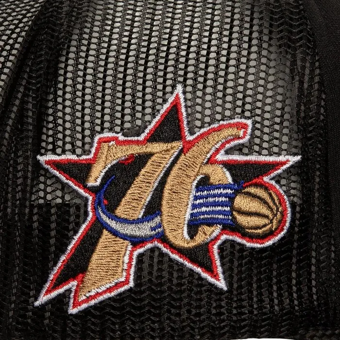 Hats and Headwear Men Mitchell and Ness Script Trucker HWC Philadelphia 76ers Hats and Headwear Men Mitchell and Ness Script Trucker HWC Philadelphia 76ers