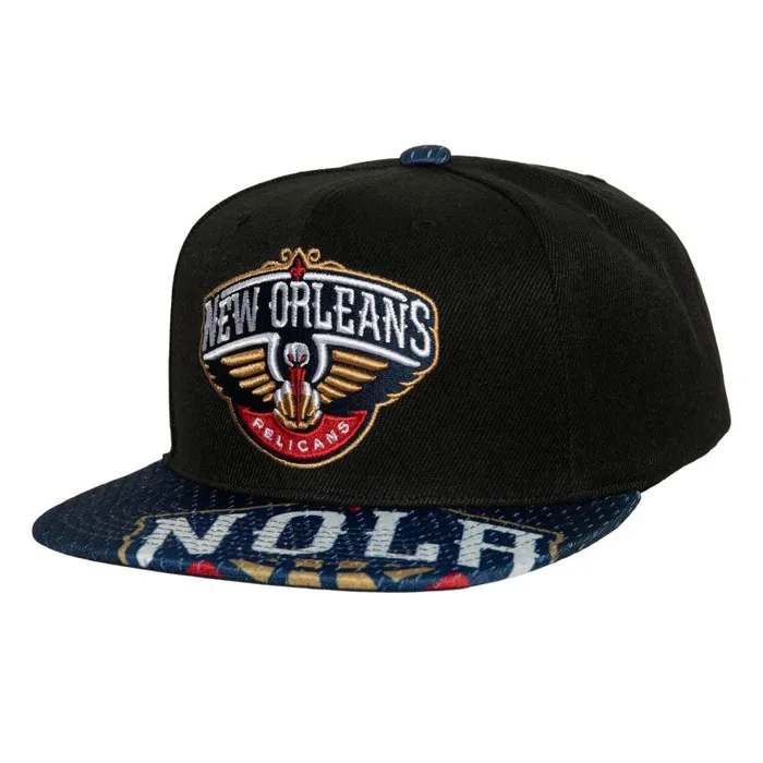 Hats and Headwear Men Mitchell and Ness Snapshot Snapback New Orleans Pelicans