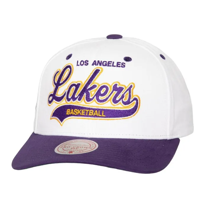 Hats and Headwear Men Mitchell and Ness Tail Sweep Pro Snapback Los Angeles Lakers