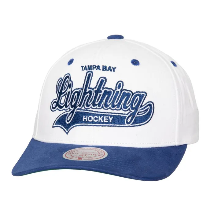 Hats and Headwear Men Mitchell and Ness Tail Sweep Pro Snapback Tampa Bay Lightning