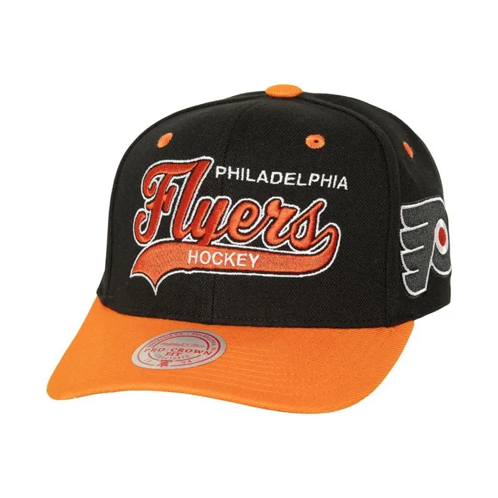 Hats and Headwear Men Mitchell and Ness Tailsweep 20 Pro Snapback Philadelphia Flyers