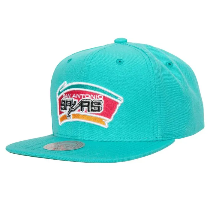 Hats and Headwear Men Mitchell and Ness Team Ground 20 Snapback HWC San Antonio Spurs