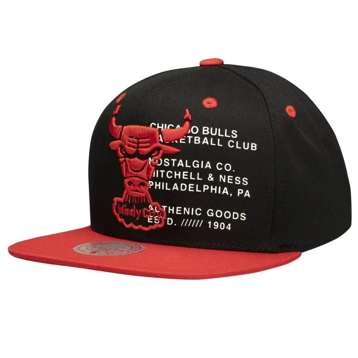 Hats and Headwear Men Mitchell and Ness The Info Snapback HWC Chicago Bulls