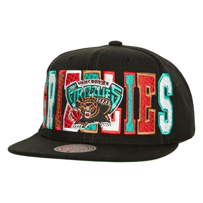 Hats and Headwear Men Mitchell and Ness Varsity Bust Snapback HWC Vancouver Grizzlies