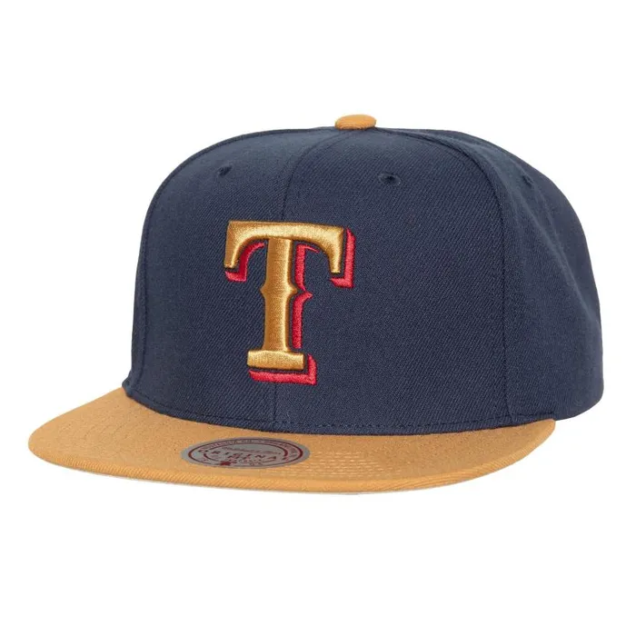 Hats and Headwear Men Mitchell and Ness Work It Snapback Texas Rangers
