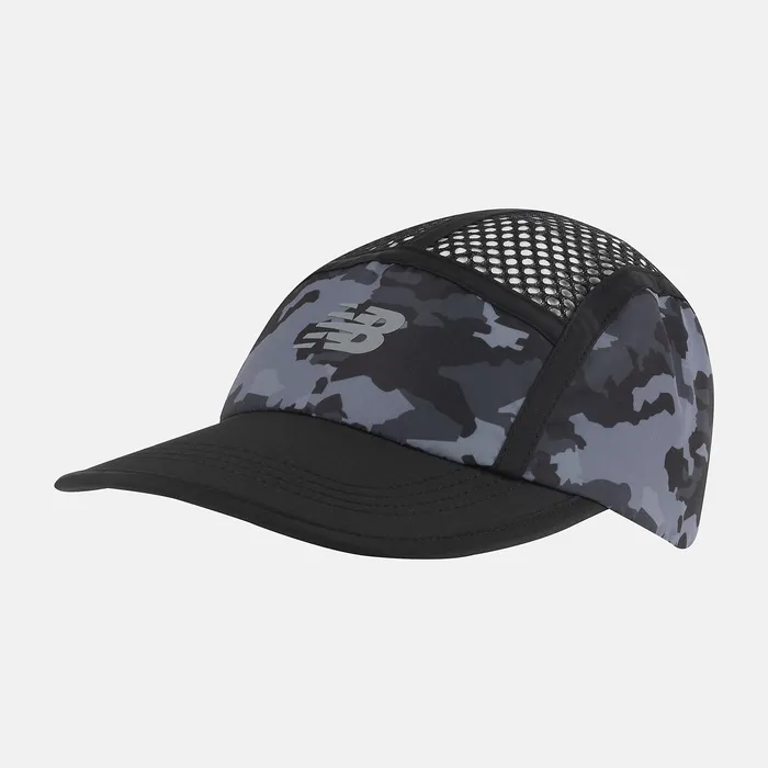 Hats MenWomen Newbalance Running Stash Hat Black Camo