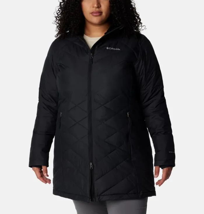 Heavenly Long Hooded Jacket 8211 Plus Size Black Womens Columbia Sportswear Insulated and Down Heavenly Long Hooded Jacket 8211 Plus Size Black Womens Columbia Sportswear Insulated and Down