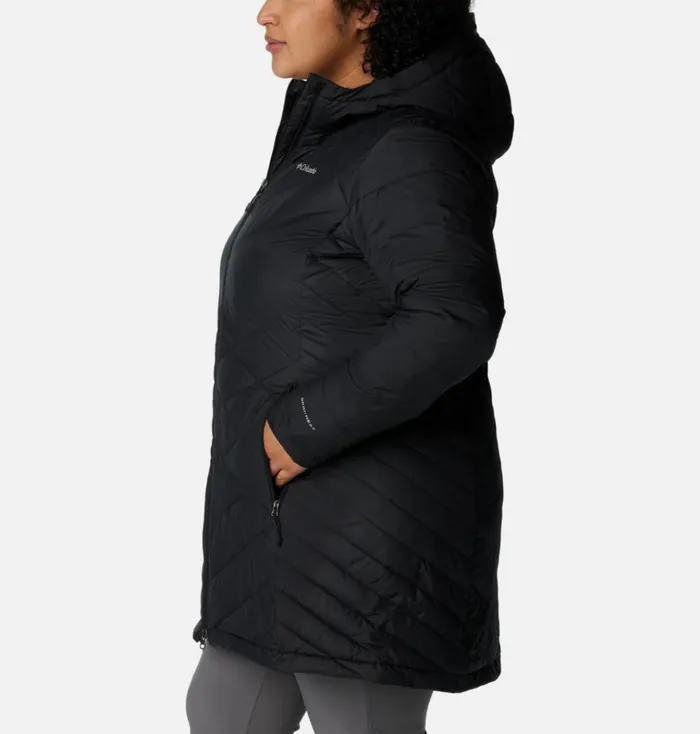 Heavenly Long Hooded Jacket 8211 Plus Size Black Womens Columbia Sportswear Insulated and Down Heavenly Long Hooded Jacket 8211 Plus Size Black Womens Columbia Sportswear Insulated and Down