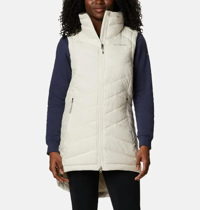 Heavenly Long Vest Chalk Womens Columbia Sportswear Vests
