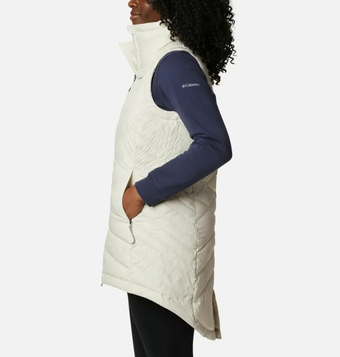 Heavenly Long Vest Chalk Womens Columbia Sportswear Vests
