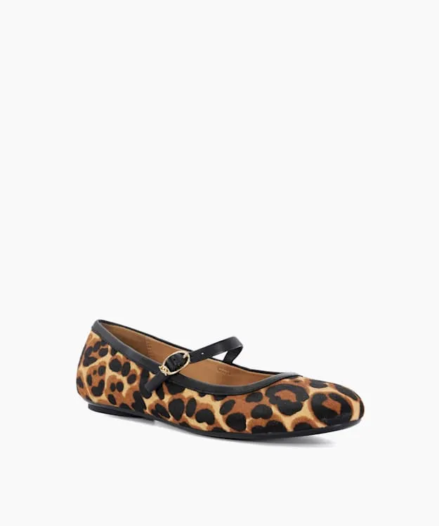 Heida Leopard Mary Jane Ballet Flats Dune London Animal Women Dune London Flat Shoes Heida Leopard Mary Jane Ballet Flats Dune London Animal Women Dune London Flat Shoes