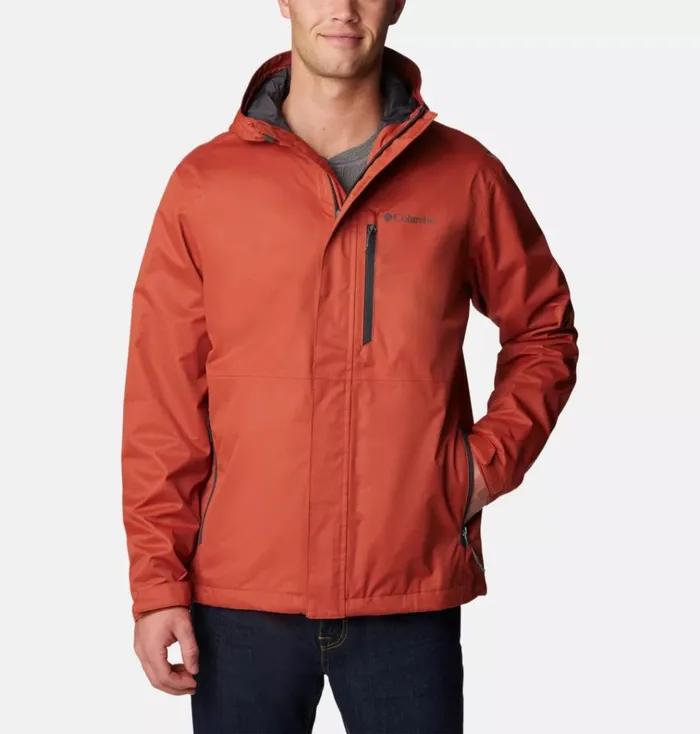 Hikebound Rain Jacket Warp Red Mens Columbia Sportswear Rain