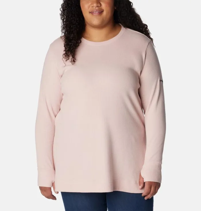 Holly Hideaway Waffle Tunic 8211 Plus Size Dusty Pink Womens Columbia Sportswear Long Sleeve Holly Hideaway Waffle Tunic 8211 Plus Size Dusty Pink Womens Columbia Sportswear Long Sleeve