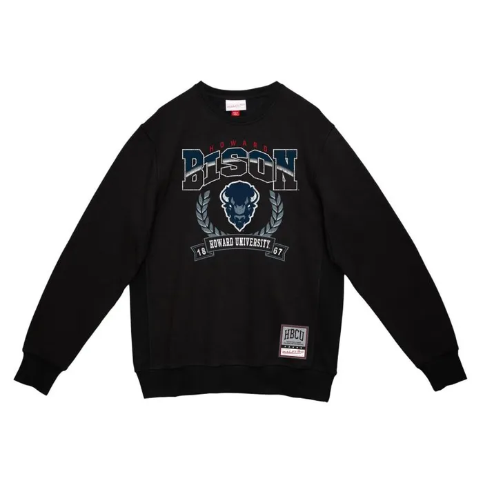 Hoodies and Sweatshirts Men Mitchell and Ness Baseline Crew Howard University