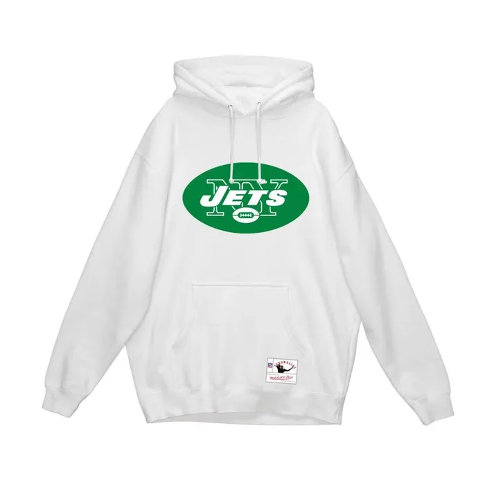 Hoodies and Sweatshirts Men Mitchell and Ness Basic Logo 3 Hoodie New York Jets