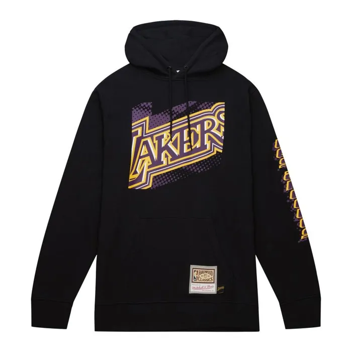 Hoodies and Sweatshirts Men Mitchell and Ness Big Face 70 Hoodie Los Angeles Lakers
