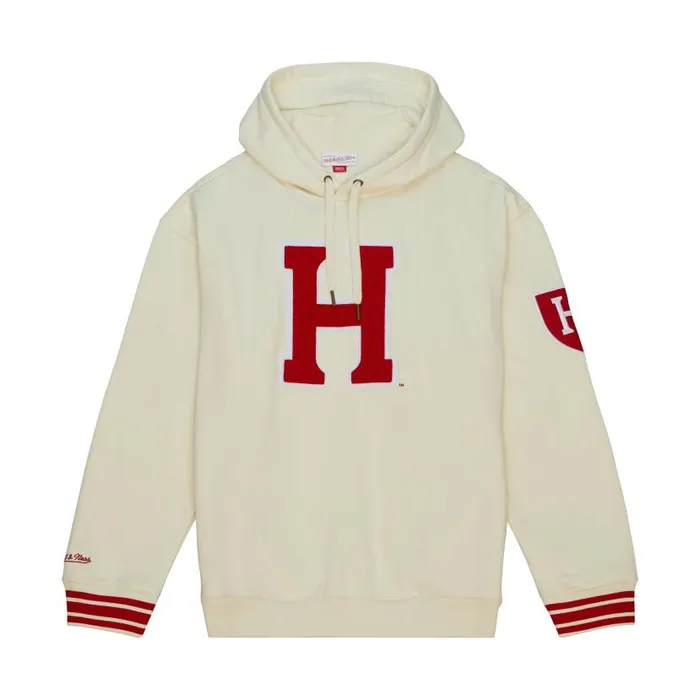 Hoodies and Sweatshirts Men Mitchell and Ness Chainstitch Heavyweight Hoodie Current Harvard University