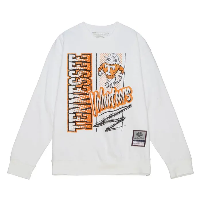 Hoodies and Sweatshirts Men Mitchell and Ness Halftime Script Crew University Of Tennessee Hoodies and Sweatshirts Men Mitchell and Ness Halftime Script Crew University Of Tennessee