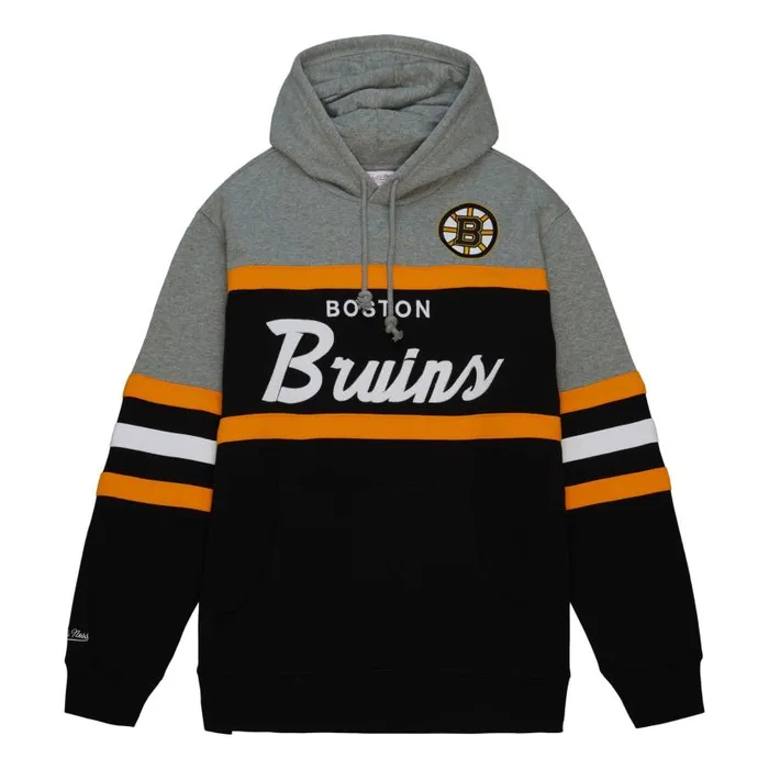 Hoodies and Sweatshirts Men Mitchell and Ness Head Coach Hoodie Boston Bruins