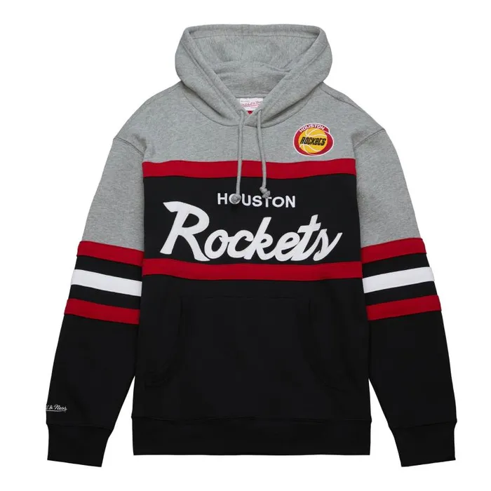 Hoodies and Sweatshirts Men Mitchell and Ness Head Coach Hoodie Houston Rockets