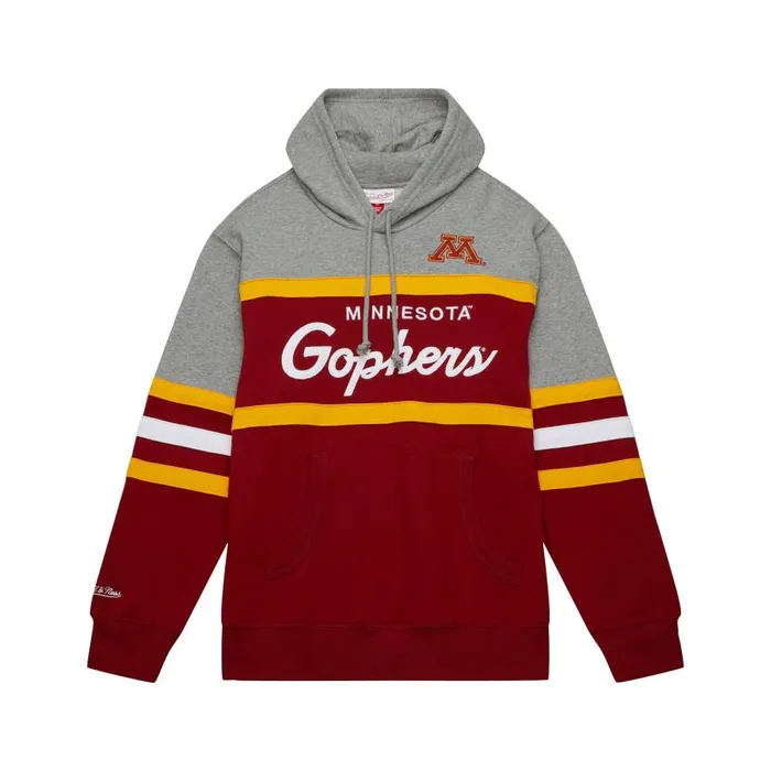 Hoodies and Sweatshirts Men Mitchell and Ness Head Coach Hoodie University Of Minnesota Hoodies and Sweatshirts Men Mitchell and Ness Head Coach Hoodie University Of Minnesota
