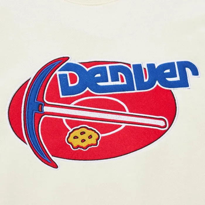 Hoodies and Sweatshirts Men Mitchell and Ness Heritage Fleece Crew Vintage Logo Denver Nuggets Hoodies and Sweatshirts Men Mitchell and Ness Heritage Fleece Crew Vintage Logo Denver Nuggets